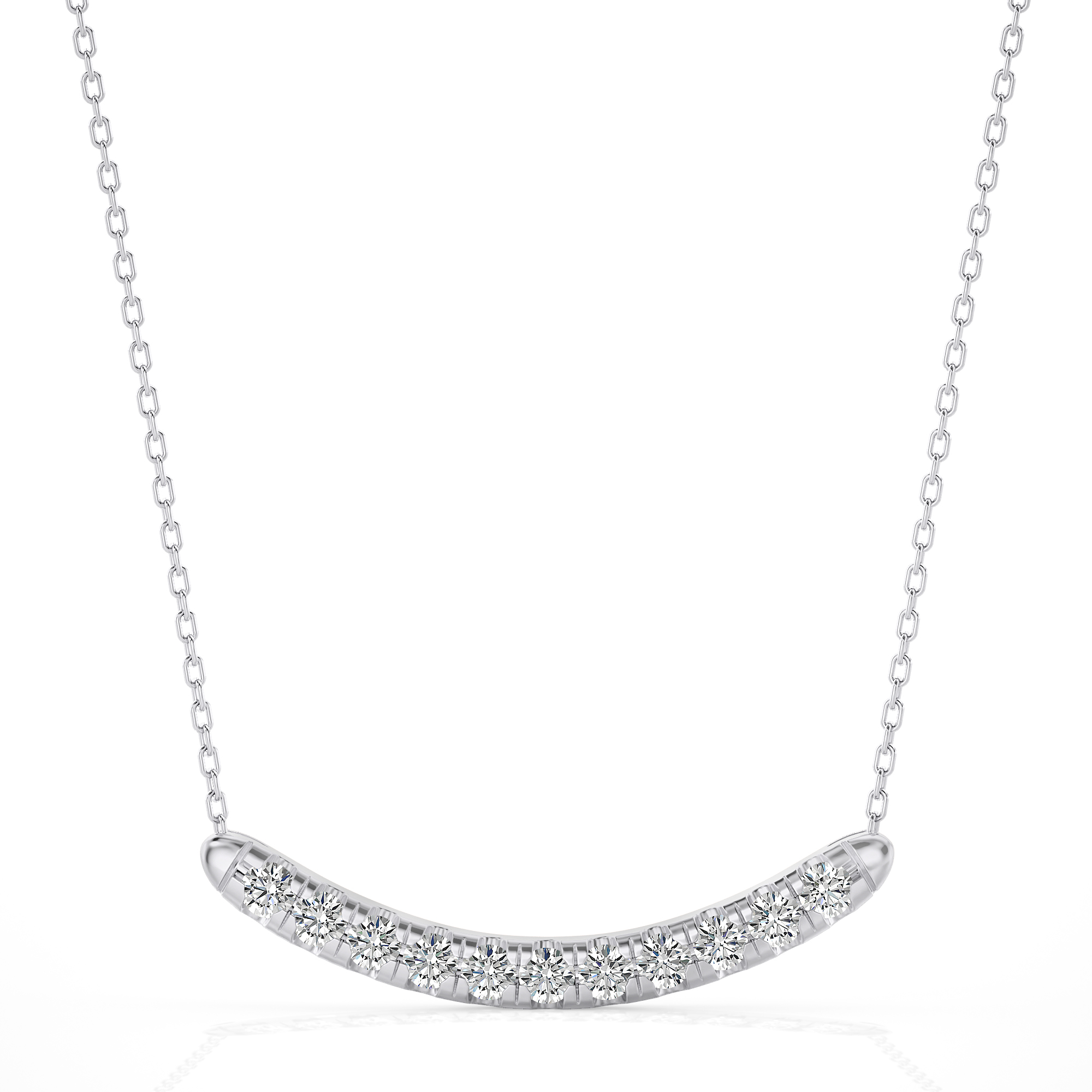 Lab Grown 1.0 Ct Diamond Necklace In 14K Gold, VS Clarity, F Color