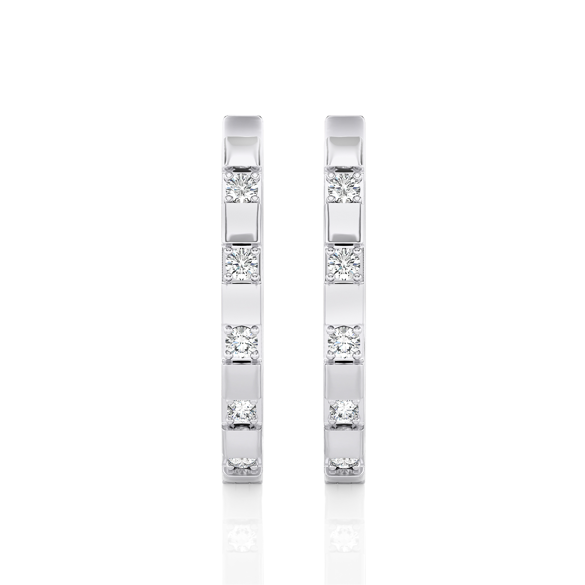Lab Grown 1/4 Ct Diamond Hoop Earrings In 14K Gold (VS Clarity, F Color)
