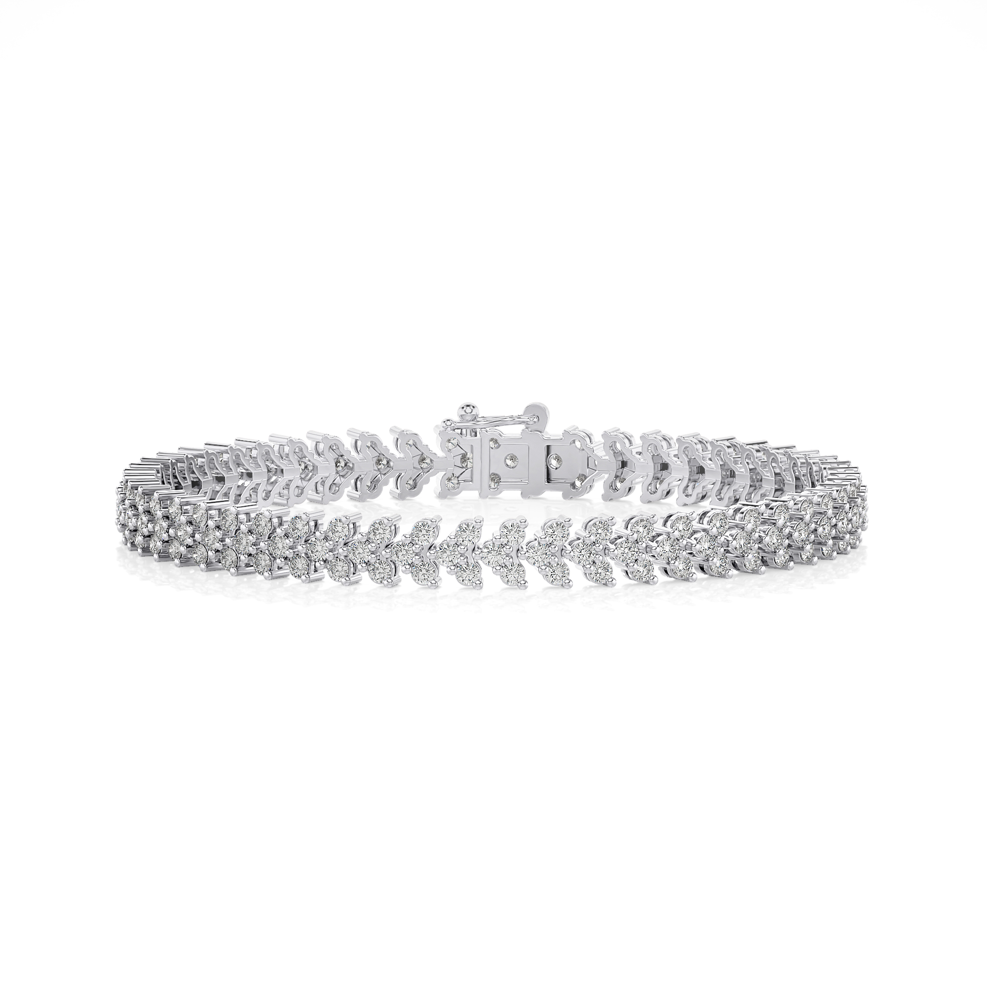 Lab Grown 4.0 Ct Diamond Tennis Bracelet 14K Gold (VS, F-G), 4-Prong Setting
