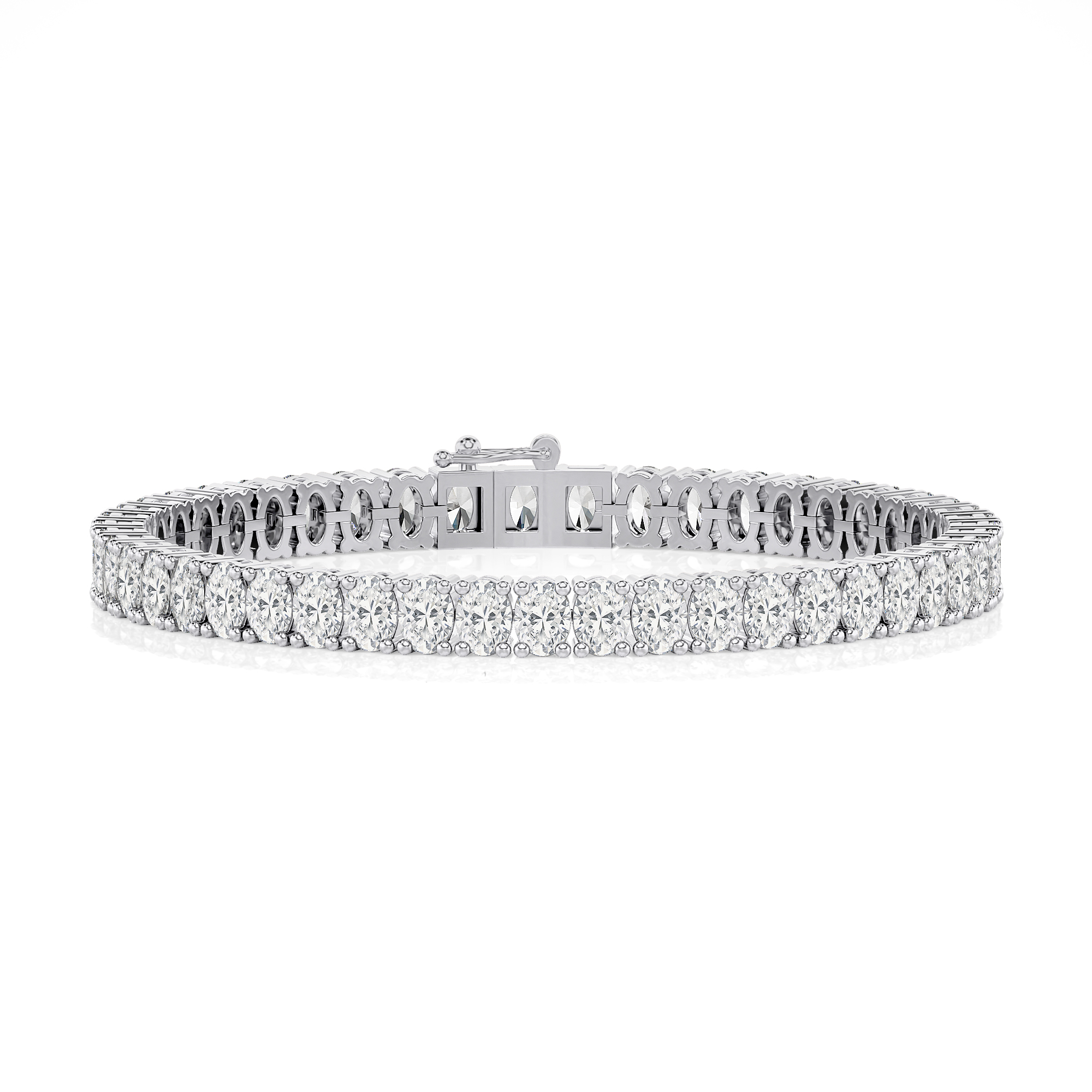 Lab Grown 10.0 Ct Diamond Tennis Bracelet 14K Gold, Vs1 Clarity, F-G Color