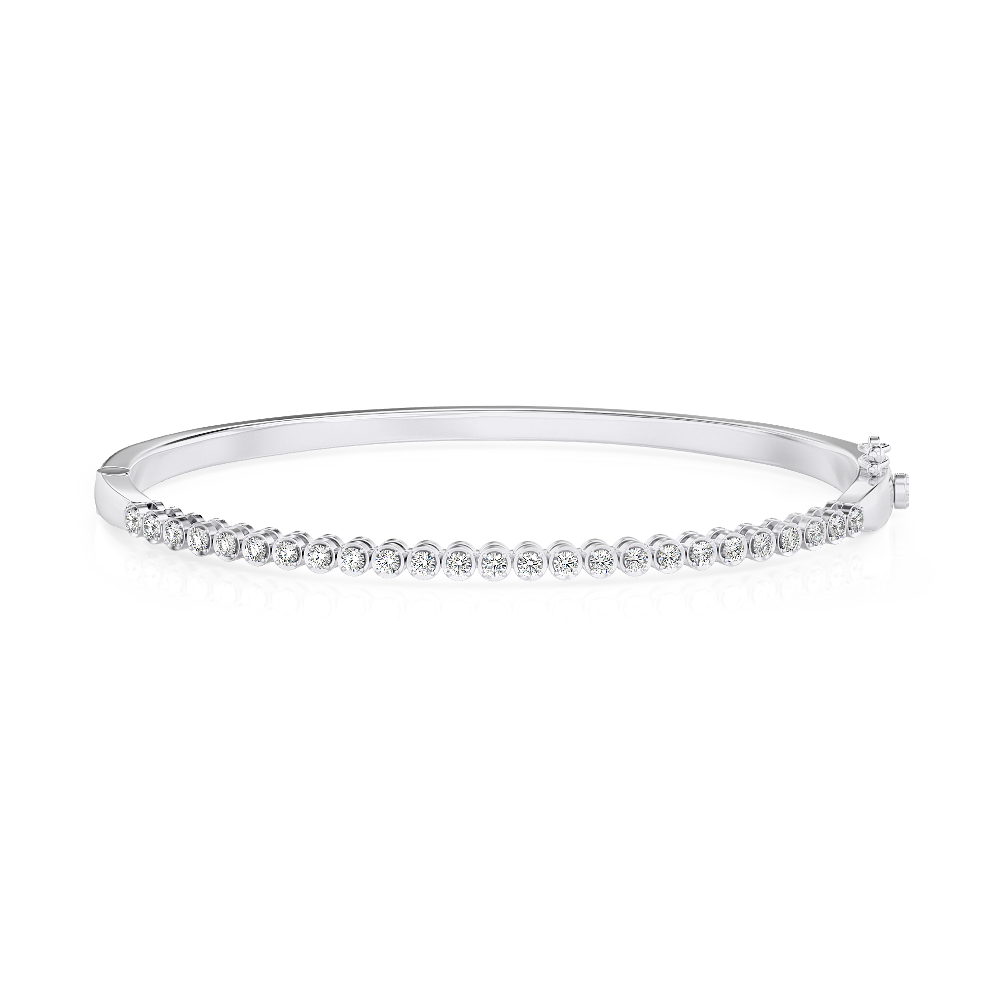 Lab Grown Diamond Bangle Bracelet 1.0Ct 14K Gold (VS, F-G Color)