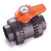 IPEX VXE Series 2" True Union Ball Valve, Socket & Threaded End Connections, PVC Body, PTFE Seats, EPDM Seal