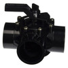 Jandy Pro Series Positive Seal Neverlube Large 3-Port Diverter Valve, Color: Black, Size: 2.50" - 3"