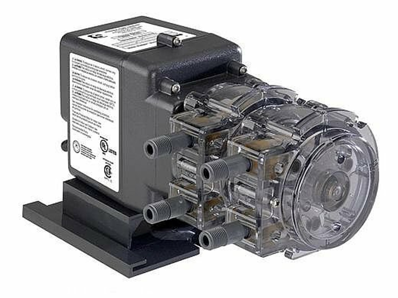 Stenner Pumps 170FL5A3SUAA Classic 170 170DMP5 Double Head Fixed Chemical Injection Pump; 3/8 Inch, 170 gpd, Polycarbonate, 120 V-60 Hz, 0-25 psi