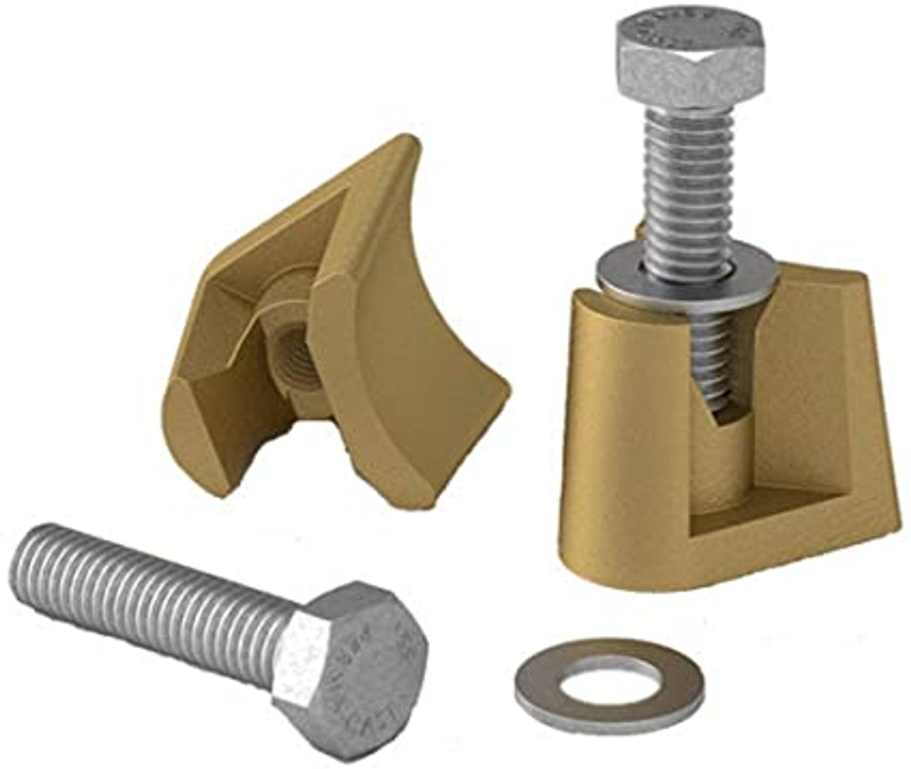 Permacast PW Wedge Assembly with Washer and 1-1/2 Inch Bolt For Perma Sockets