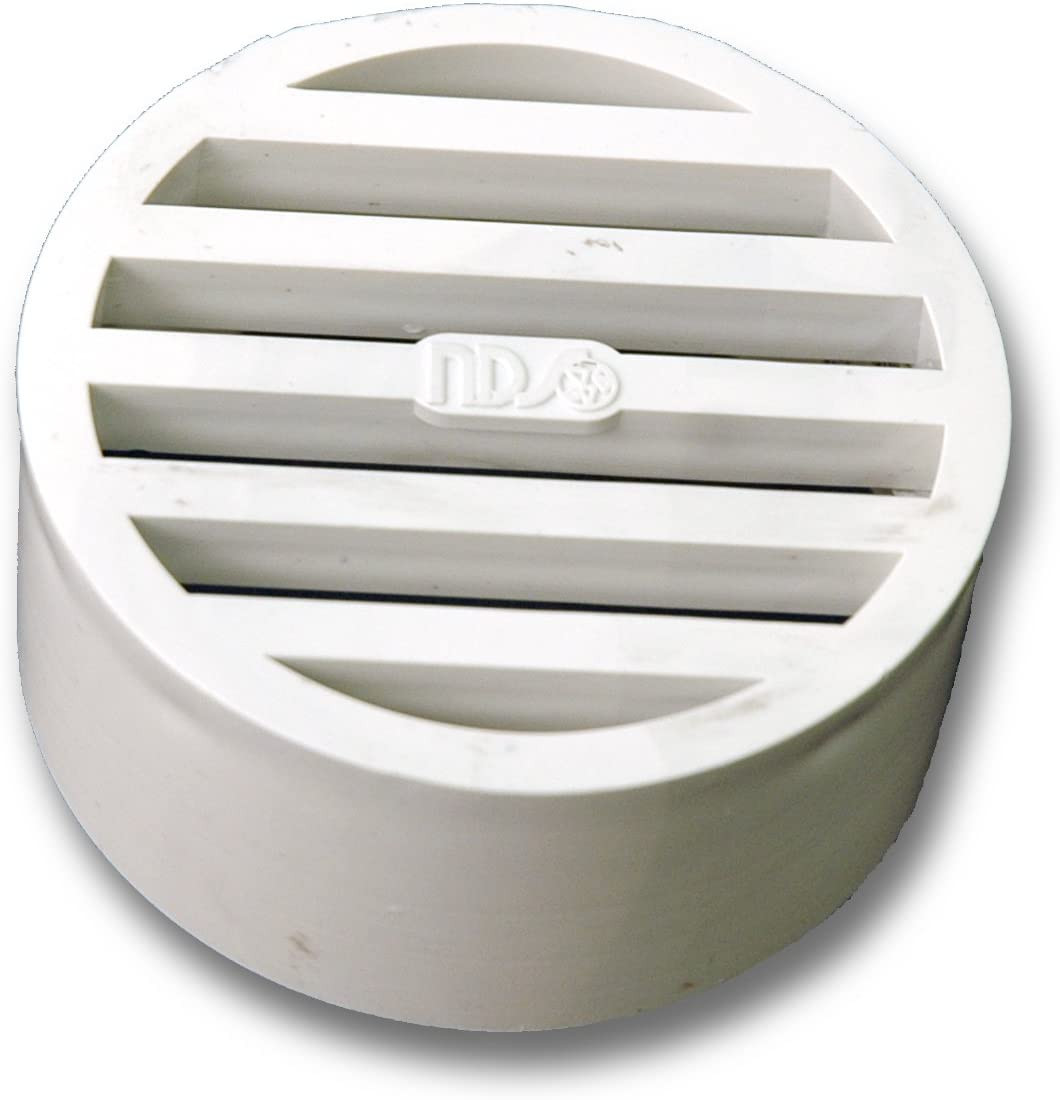NDS 912 Styrene Drain Grate, 3-Inch, White