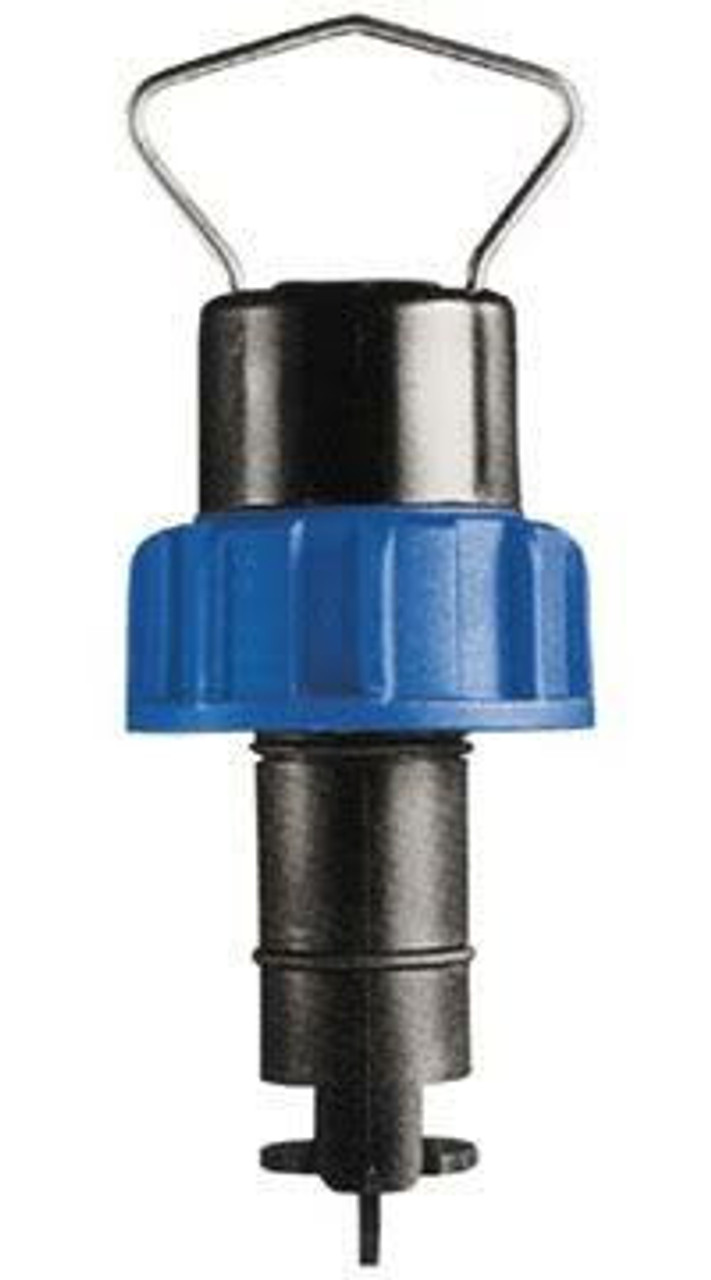 GF Signet Rotor-X Paddlewheel Blue Cap Flow Sensor, Polypropylene Body, Black PVDF Rotor, Titanium Pin, 10" to 36"