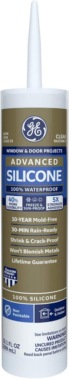 Waterproof silicone adhesive sealant, 10.1oz / 10floz