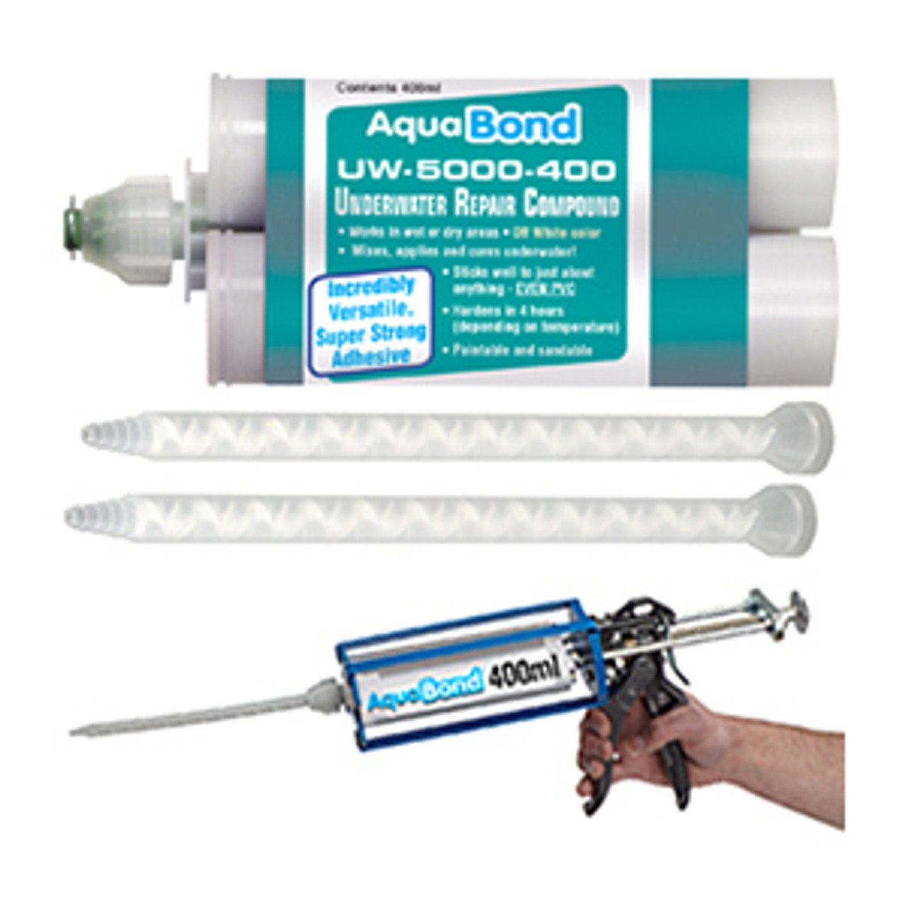 Aquabond Starter Kit - Includes UW-5000 Cartridge, DM-50 Gun And Five SM-5416 Tips