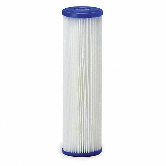 PENTAIR/PENTEK Filter Cartridge: Pleated, 10 gpm, 50 micron, 9 3/4 in Overall Ht, 125°F Max Temp