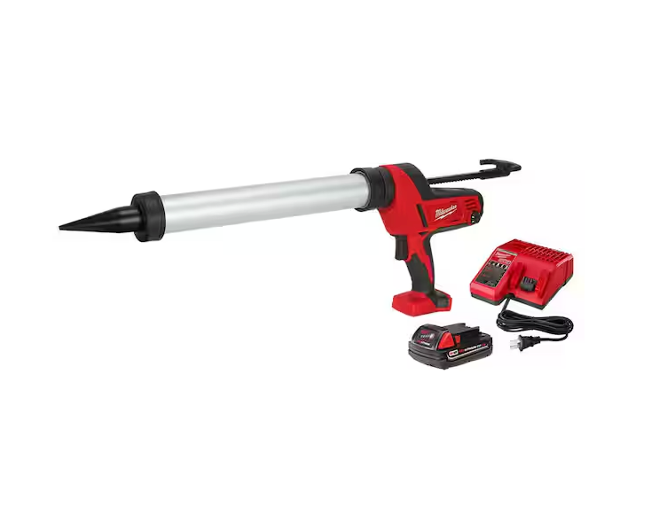 M18 18V Lithium-Ion Cordless 20 oz. Caulk and Adhesive Gun Kit Aluminum Sausage w/(1) 1.5Ah Battery, Charger