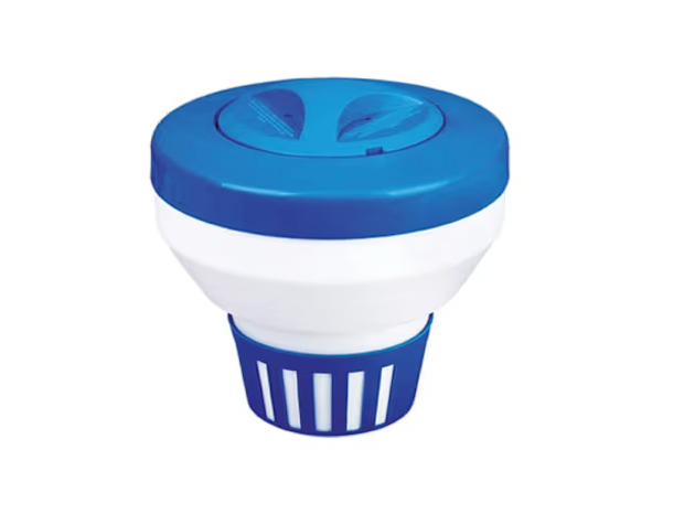 Ocean Blue Apollo Floating Chemical Dispenser, Blue and White, for Use with 1" or 3" Tablets, Holds Up to (6) 3" Tablets