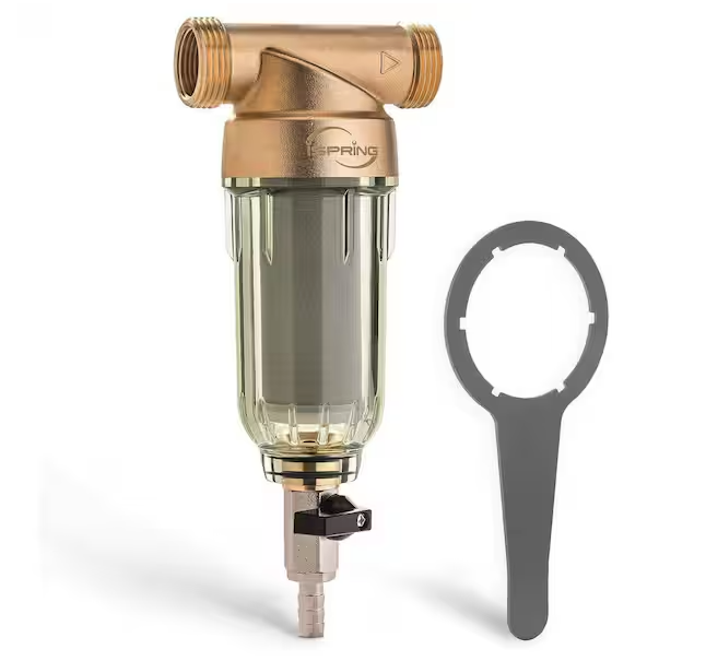 ISPRING
500-Micron Flushable and Reusable Spin Down Sediment Water Filter, 1 in. MNPT and 3/4 in. FNPT