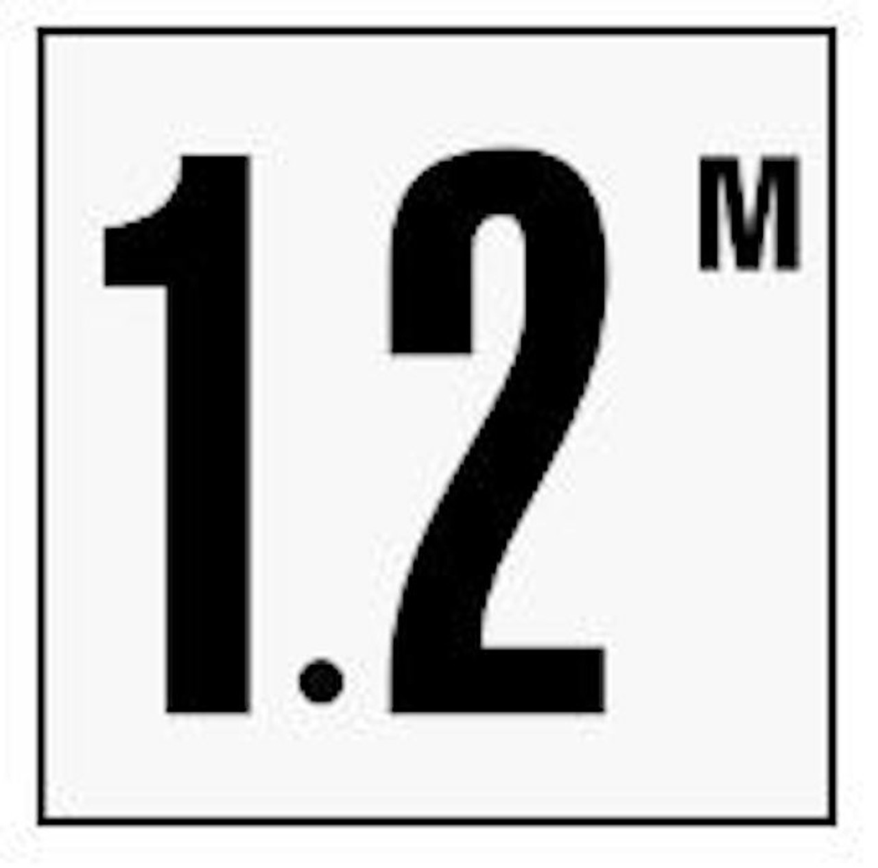 6X6 4" 1.2M SMOOTH BW DEPTH MARKER