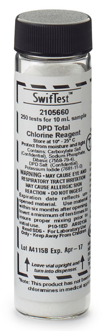DPD Total Chlorine Swiftest™ Dispenser Refill Vial, approximately 250 Tests DPD Total Chlorine Swiftest™ Dispenser Refill Vial, approximately 250 Tests
