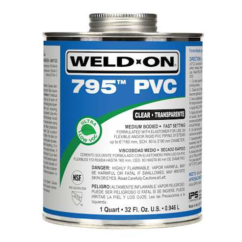 IPS Flex Pvc Cement 795 Quart Glue Clear Flex Pvc Quart