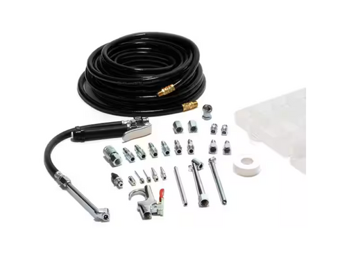 Garage Tire Inflator with Air Compressor Accessory Kit and 50 ft. Air Hose (20-Piece)