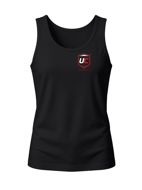 Uncommon Concealed Tank in Deep Black with UC shield and Nehemiah 4:14