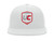 UC - Snapback in White with flat bill and embroidered UC shield