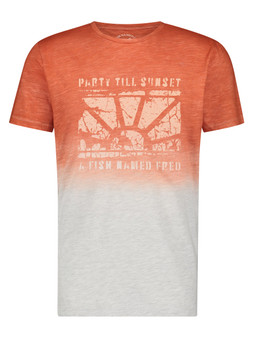 T-shirt dip dye artwork burnt orange