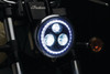 Kuryakyn Orbit Vision 5-3/4" L.E.D. Headlight with White Halo