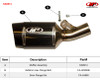 M4 09-26 Kawasaki ZX-6R/ZX636 Street Slayer Slip-On Exhaust - Carbon Canister