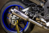 M4 15-19 Yamaha R1 GP2 Titanium Piping Cat Eliminator Slip-On Exhaust - Titanium Canister