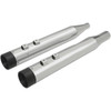 Drag Specialties 4" Slip-On mufflers with billet caps - 17-18 Harley Touring Models - Chrome/Black