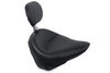 Mustang Wide Touring Solo Seat w/ Driver Backrest: 00-03, 05-15 Harley-Davidson Softail Models