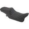 Drag Specialties Double Diamond 2-Up Predator III Seat: 97-07 Harley-Davidson Touring Models