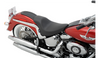 Drag Specialties EZ-On Smooth Solo Seat: 00-17 Harley-Davidson Softail Models