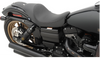 Drag Specialties 3/4 Low Solo Basketweave Seat: 06-17 Harley-Davidson Dyna Models