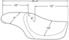 Drag Specialties Predator Seat With Extended Pass Seat: 82-03 Harley-Davidson Sportster Models