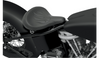 Drag Specialties Large Flame Stitched Spring Solo Seat - Black Vinyl