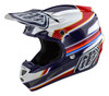 Troy Lee Designs SE4 Composite Helmet - Speed - White/Red - LG