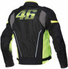 Dainese VR46 Air Textile Jacket - Black/Fluo Yellow - Size 48 EU