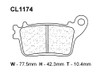 CL Brakes RX3 High Performance Sintered Brake Pads  - 1174RX