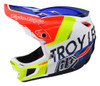 Troy Lee Designs D4 Composite Helmet - Qualifier - White/Blue - Large - [Blemish]