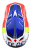 Troy Lee Designs D4 Composite Helmet - Qualifier - White/Blue - Large - [Blemish]