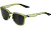 100% Hudson Sunglasses - Olive - Black Mirror Lens