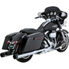 Vance & Hines Hi Output Slip Ons/Carbon End Caps: 1995-2014 Harley-Davidson FL Models - Chrome - [Blemish]