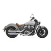 Bassani Xhaust Classic Slip-On Muffler Exhaust: 2015-2021 Indian Scout Models - Chrome - 3"