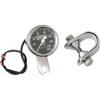 Drag Specialties Mini Mechanical Speedometer: Universal Fit - Harley-Davidson Models - Chrome/Black - 1-7/8"