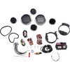 Dakota Digital MLX Series 6-Gauge Instrument Kit: 1999-2003 Harley-Davidson FL Models - Chrome/Black