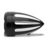 Arlen Ness Deep Cut OEM Style Accessory Light w/ Fire Ring LEDs - All Big Twin Models - Black - Amber Lens, White Trim LED, Dual Filament - 12-765