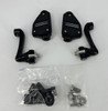 Ciro Clevis Hingeless Clamp Twin Rail Footrests w/ Arm - Black-[Demo Model]