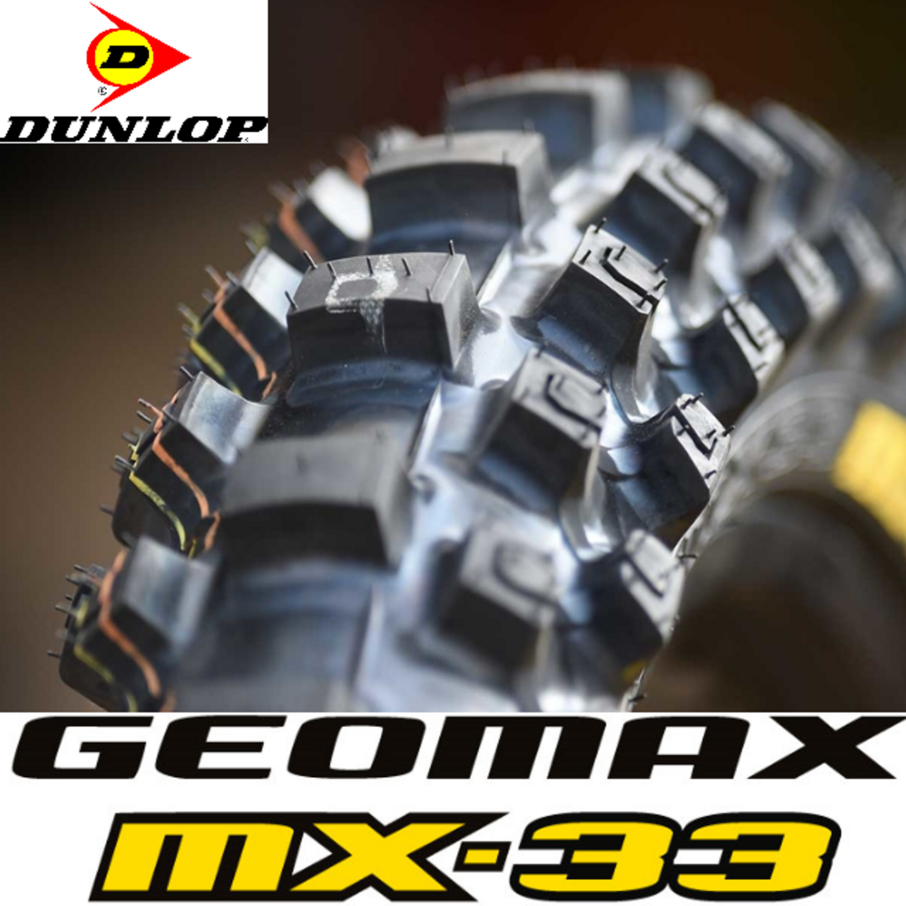 Dunlop MX33 Geomax Soft/Intermediate Terrain Tire 70/100x19 for Kawasaki KLX140L 2011-2018 
