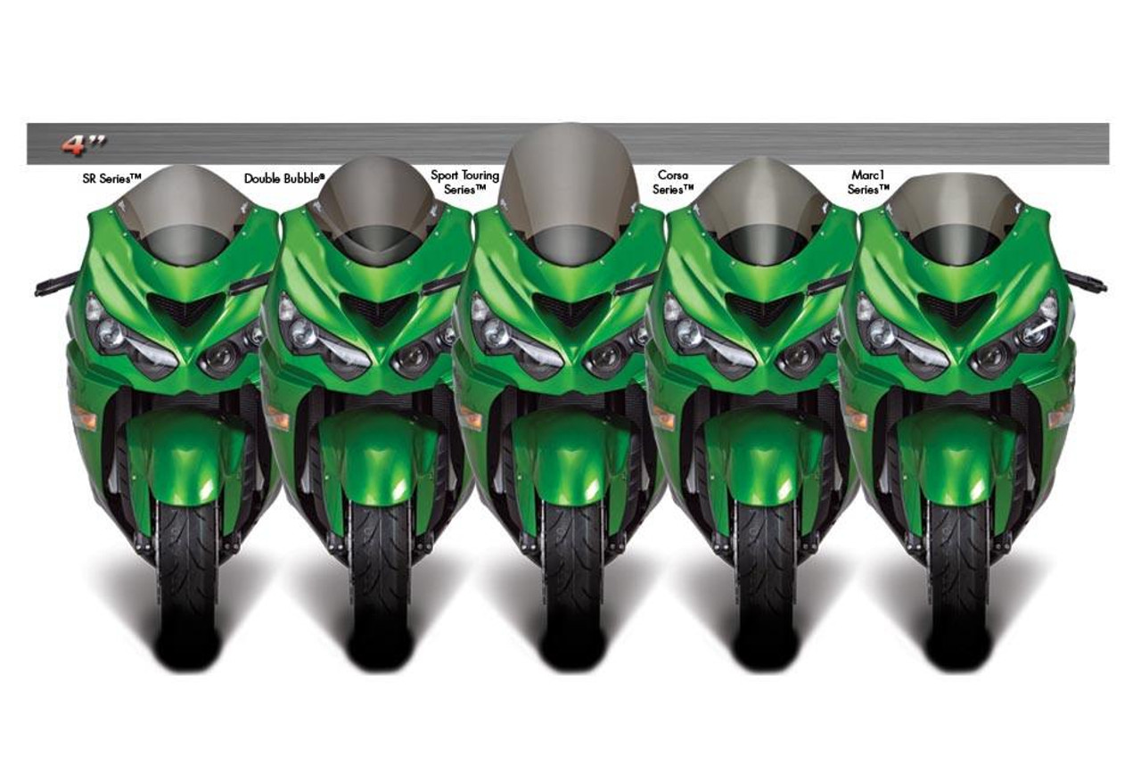 アーマー Zero Gravity Double Bubble Windscreen: 06-20 Kawasaki Ninja