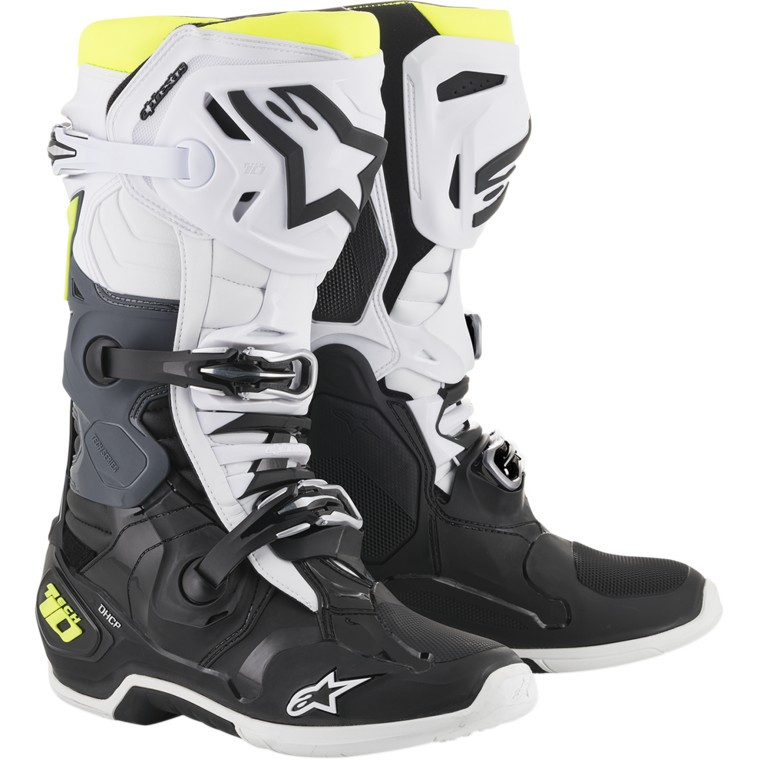 Alpinestars Tech 10 Boots Black/White/Yellow 13
