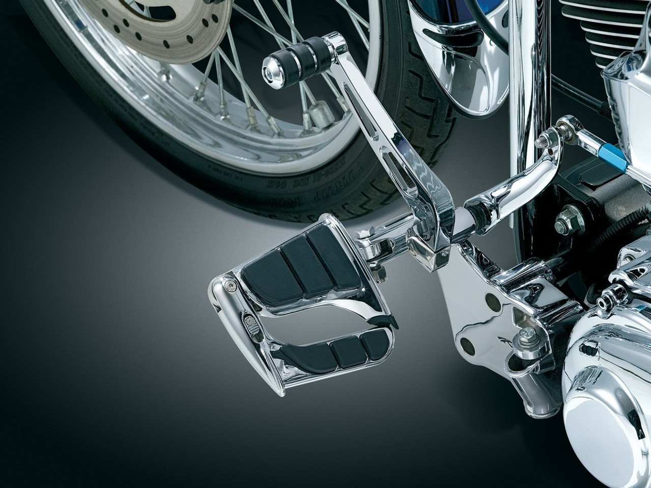 Kuryakyn SwingWing Footpegs w/ Male Mount Adaptors: Harley